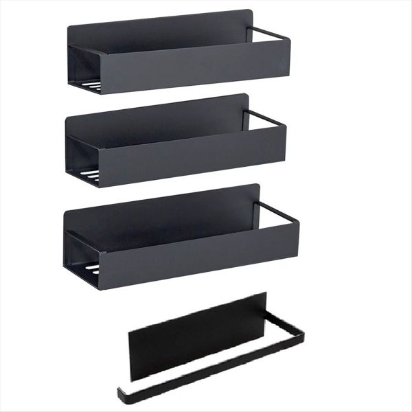 Magnetic Storage Rack Wall-Mounted Spice Rack Kitchen Refrigerator Side Rac