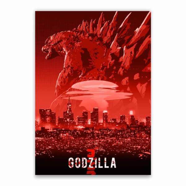 Godzilla City Red Poster - A1