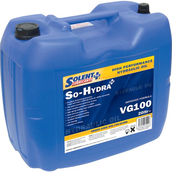 20 Litre So Hydra VG100 Plus High Performance Hydraulic Oil