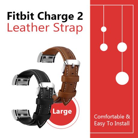 Zonabel Leather Strap Compatible with Fitbit Charge 2 (Large