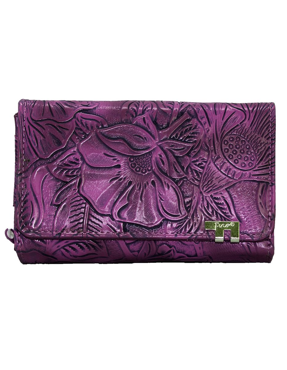 Fino 511-093 Faux Leather Floral Embossed Purse | Buy Online in South ...