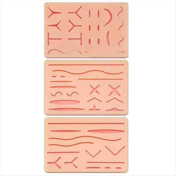 3 Pcs Suture Pad 3 Layer Suture Practice Pad With Wounds Practice