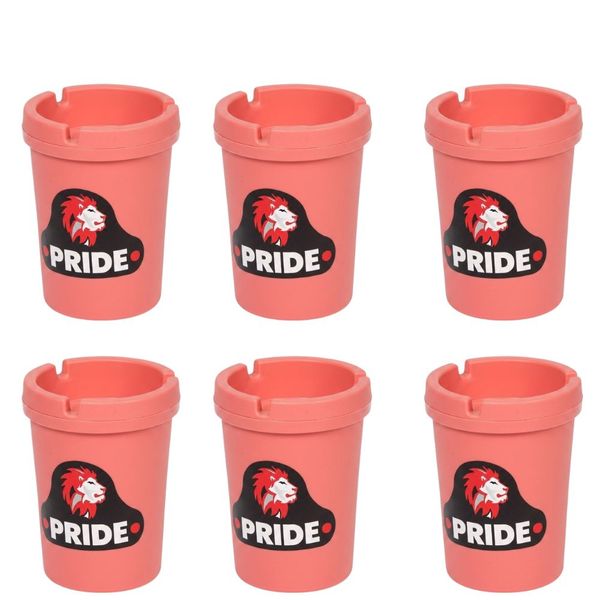 Toolhome - Cigarette Butt Buckets (10.5cm x 8cm) - Salmon Pink - Pack Of 6