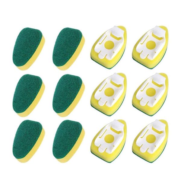 Heavy Duty Dish Wand Brush Sponge Refills Replacement Heads for Kitchen Sin
