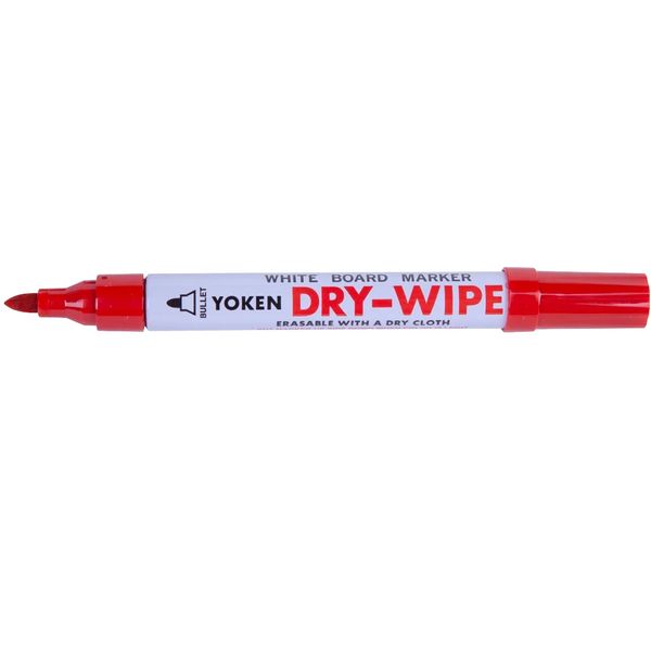Red Yoken Whiteboard Marker Fine Bullet Point x4
