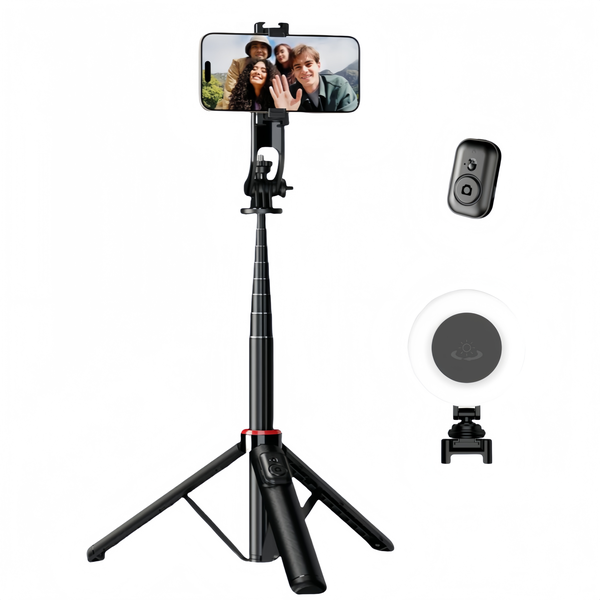 Magnetic Selfie Stick Tripod Compatible With Travel Phone Holder