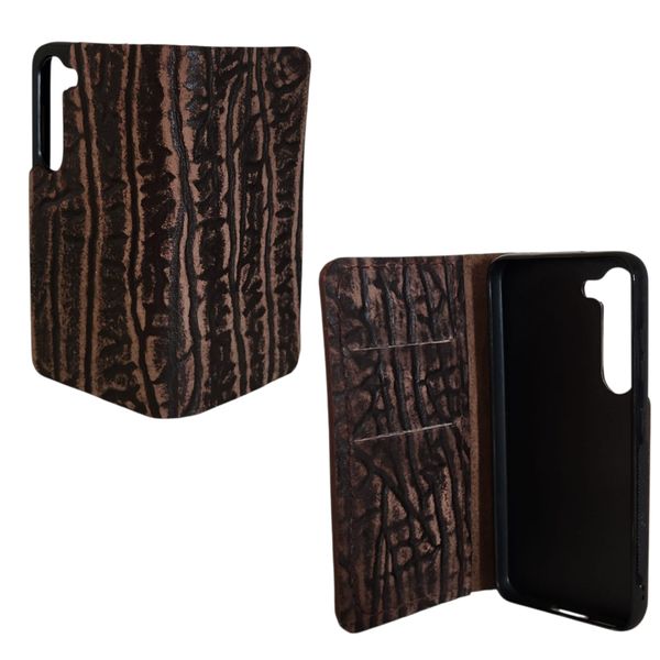 Croska Wildari Rugged Buffalo Leather Flip Case Compatible with S23 Series