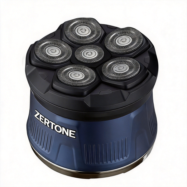 6-Head Electric Head Shaver for Bald Men, Floating Dual-Ring Rotary Blades