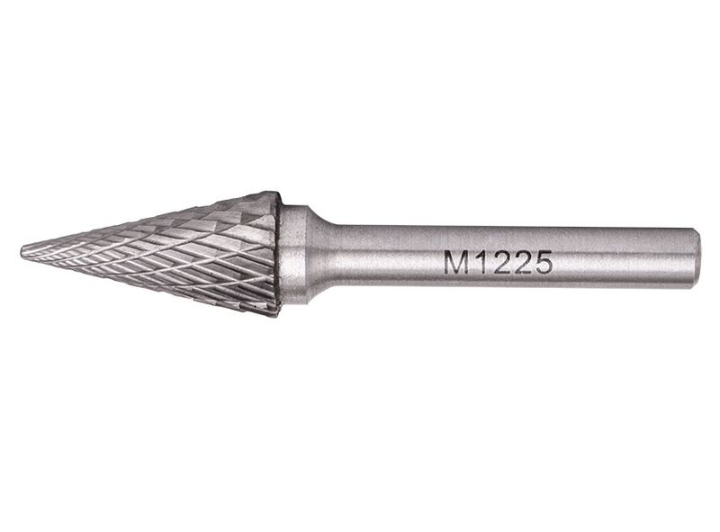 Rotary Burr Tungsten 12x25x6mm Conical Straight - 4 Pack