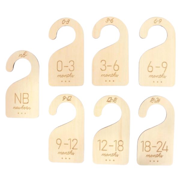 Laser-Cut Wooden Baby Closet Dividers