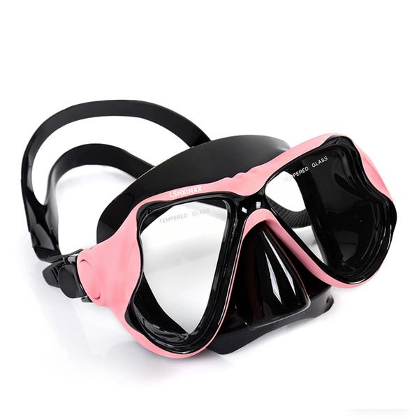 Adult Swim Goggles with Nose Cover, 180 Clear Wide View No Leak Diving