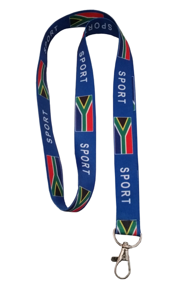 Aankopen - 10 Pack - South African Lanyard Sport with Metal Clip - Blue