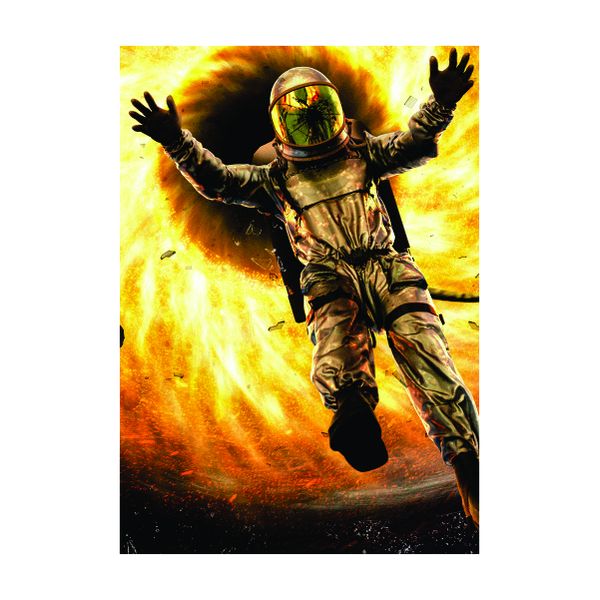 AstroMan Red Flames - A1 Poster