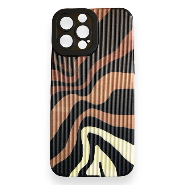 AMA Wavy Brown Hard Silicon Protective Case For iPhone 13 Pro Max