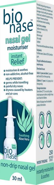 Bionase Nasal Gel Moisturiser Spray - 30ml