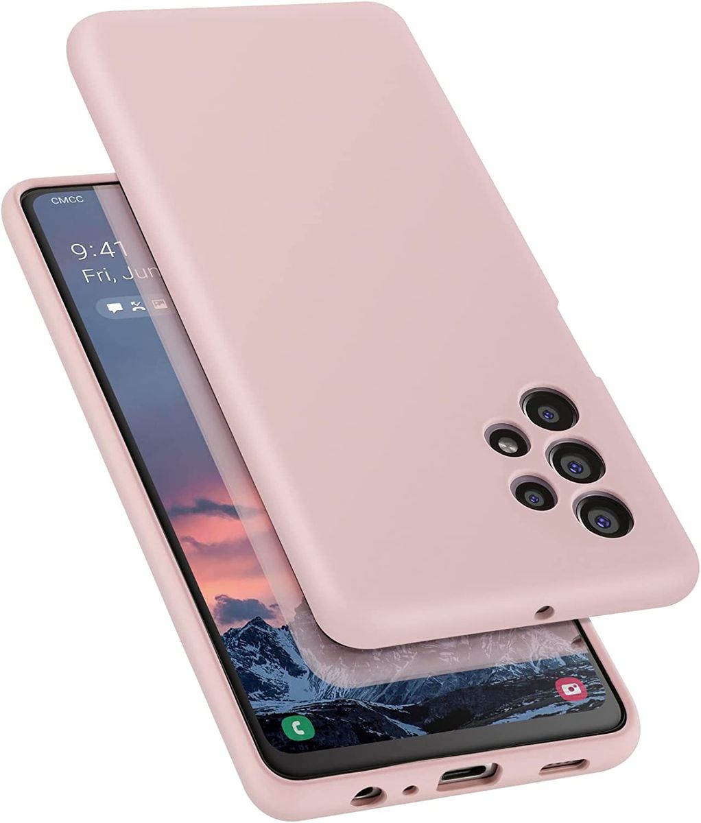 Silicone Soft Cover For Samsung Galaxy A32 5G / A32 4G Peach Shop