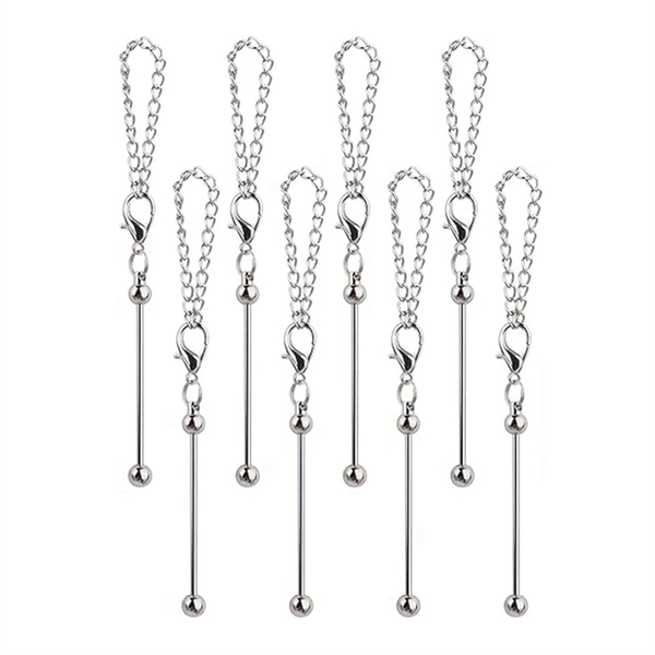 8 Pcs Beaded Cup Charms Metal Cup Chain Decoration for Cup Diy Craft
