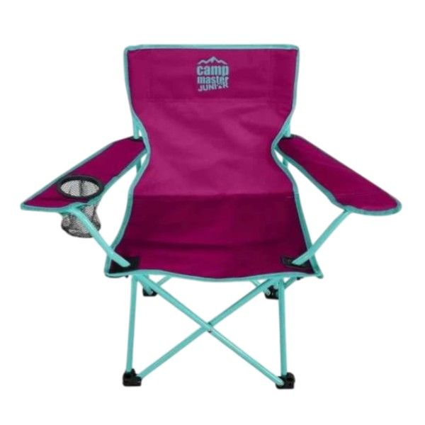 Camp Master Kids Folding Camp Chair with Cup Holder &amp; Carry Bag - 60kg Max