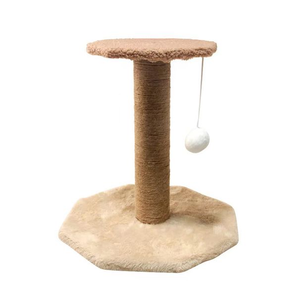 Cat Scratching Plush Post Small Sisal Post with Hanging Ball Toy