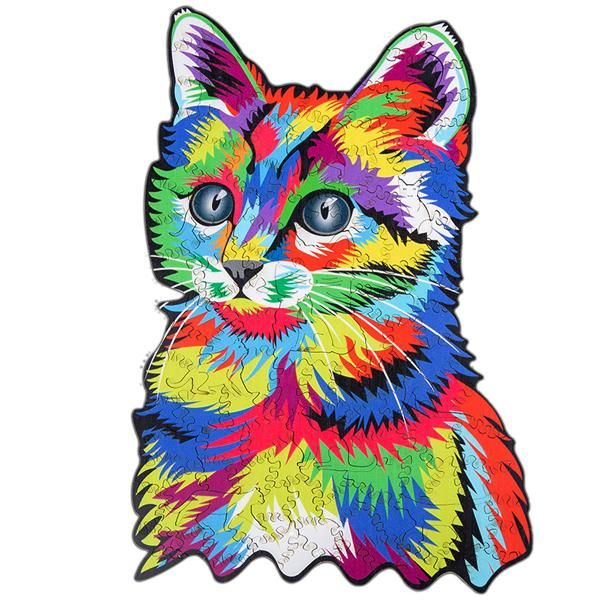 Wooden Animal 125 Piece Jigsaw Puzzle – Cat