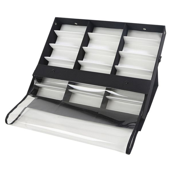 Fashion 18 Grids Sunglasses Display Storage Box with Double Cover