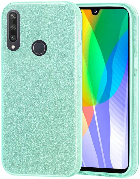 Tekron Glitter Sparkle Bling Protective Case for Huawei Y6p (2020) - Green