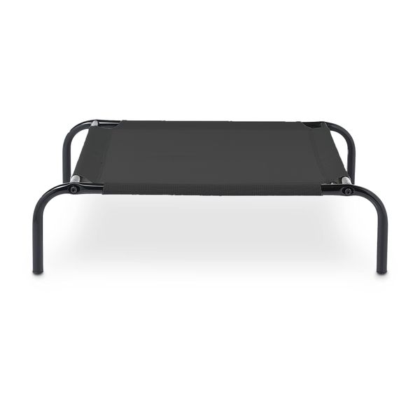 Black Raised Dog Bed Cooling Breathable Elevated Pet Bed 123×73×20cm - XL