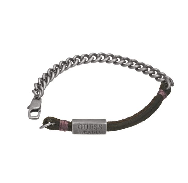 Guess - B-ID Cord &amp; Chain Brown and Silver