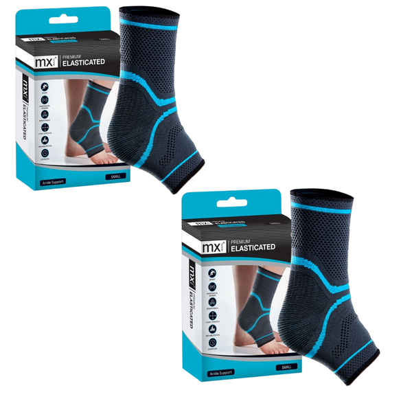 Premium Elastic Ankle Support - 2 Pack