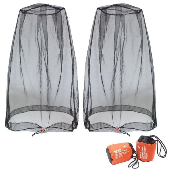 QYNIAL 2 Pack Mosquito Head Net Mesh, Outdoor Insect Shield Face Cover