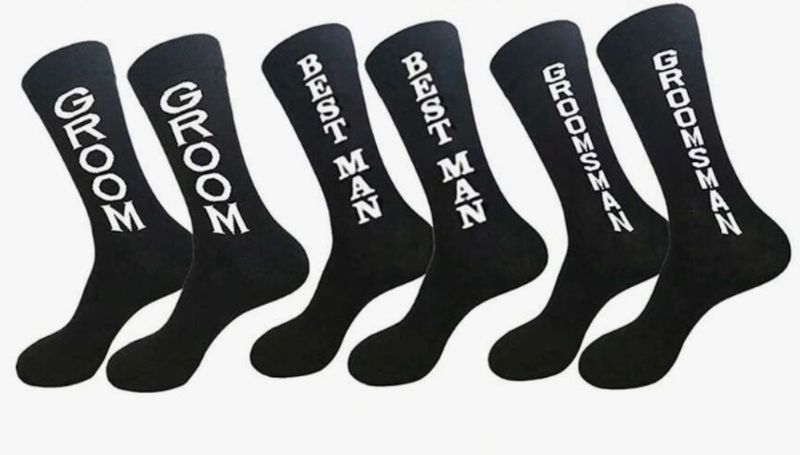 Trendy Groomsmen Wedding Socks