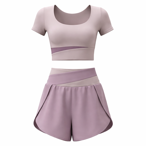2 Piece Set- Ladies Lightweight Running Set - Medium - Purple