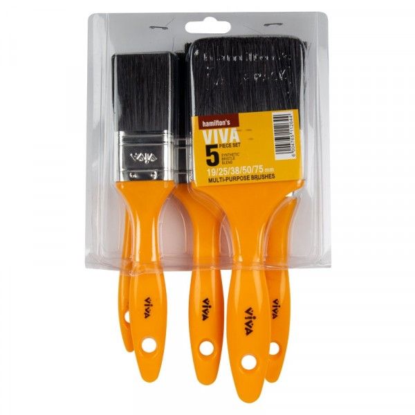 Hamiltons Viva Brush Set - 19mm/25mm/38mm/50mm/75mm - 5 Piece