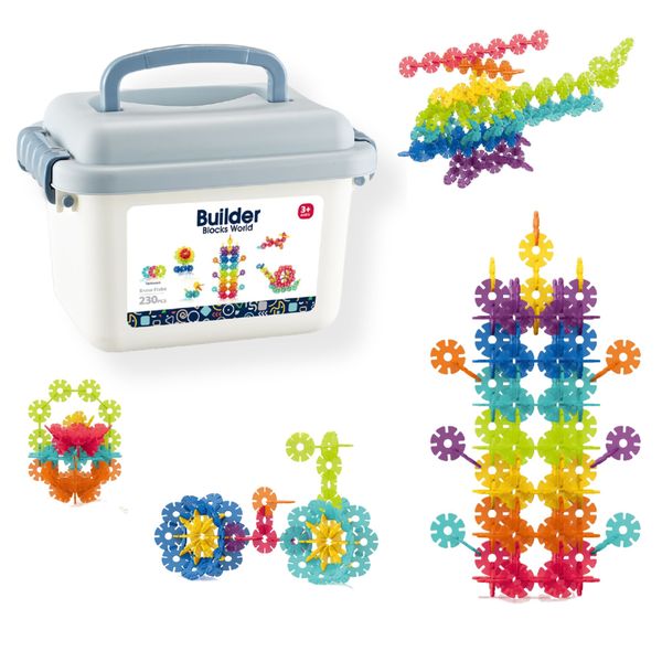 230-Piece Builder Block Brain Storming Flakes - STEM Toy - Toys for Kids