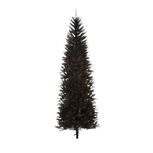 Slim Fir Black Christmas Tree