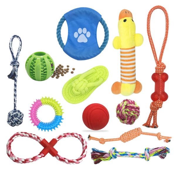 12 Pk Dog Rope Toys Almost Indestructible Chew Toys Squeaky Chicken Shaped