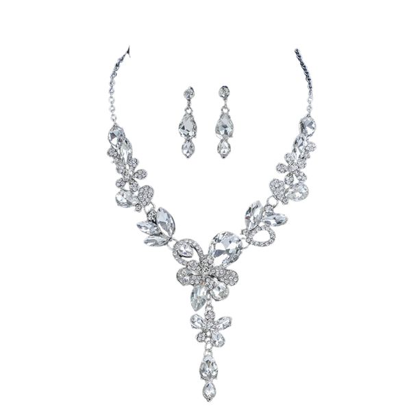 Vintage Flower Necklace Set,Banquet And Wedding Necklace Sets