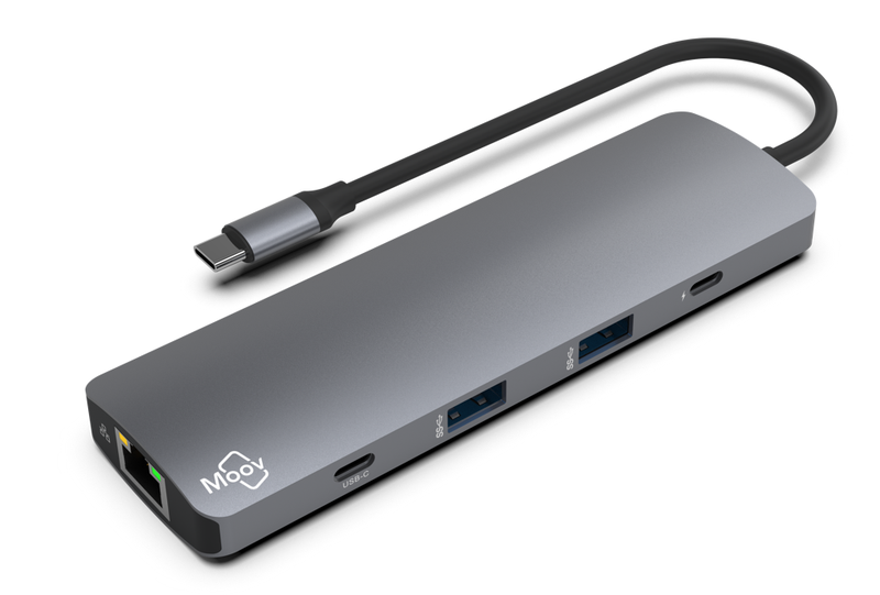 Moov 9-in-1 USB-C Multiport Hub Adapter - Space Grey