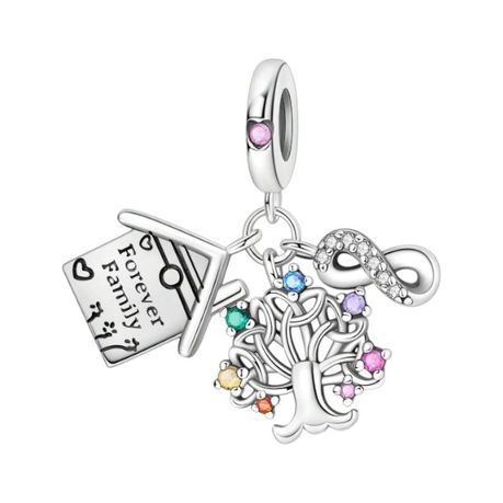 'Forever Family' & Tree Charm - Multi-Color Image
