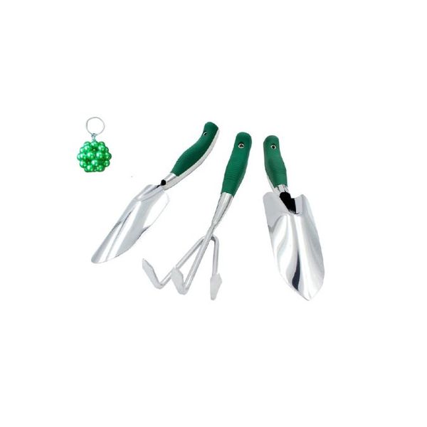 3 Piece Gardening Tools Hand Trowel, Transplantation Trowel, Rake And Keyholder
