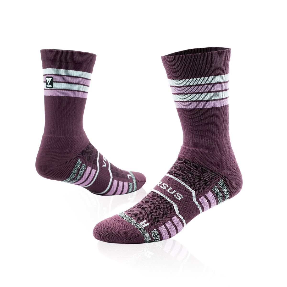 Versus Midnight Plum Trail Running Socks