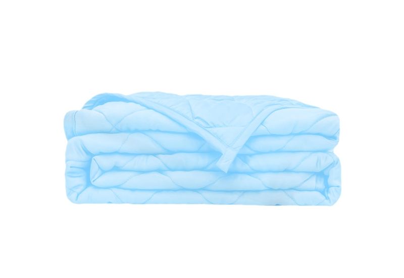 Cooling Weighted Blanket, 100% Natural Bamboo 5.5Kg W122xL183cm-LightBlue