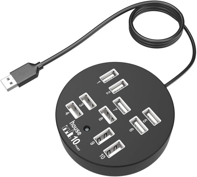 High-Speed USB Hub Data Splitter Adapter Stable Transmission Compact