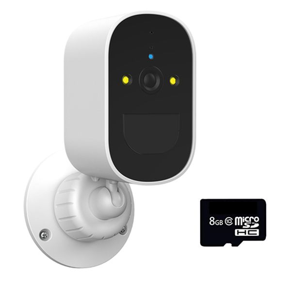 All Weather Home HD Wireless Security Camera With 2 Way Audio &amp; 8GB SD Card