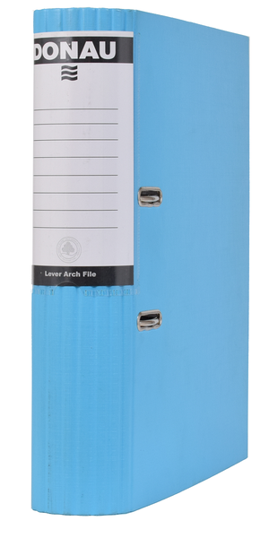 Donau A4 Lever Arch File 75mm Pp Round Back - Sky Blue