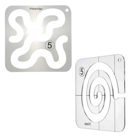 Craft Patchwork Free Motion DIY Acrylic Quilting Template Set of 2