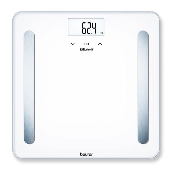 Beurer Diagnostic Scale / BMI Scale / Body Fat Scale with Health App: White