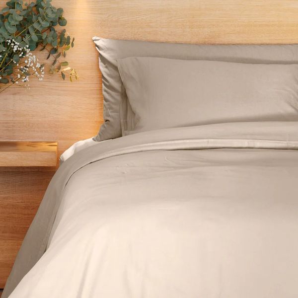 Soft Linen &amp; Lyocell Blend Heritage Collection Duvet Cover Set - Sandstone