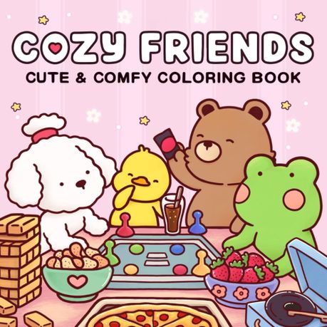 Coloring Book for Adults and Teens Featuring Super Cute Animal Characters Image