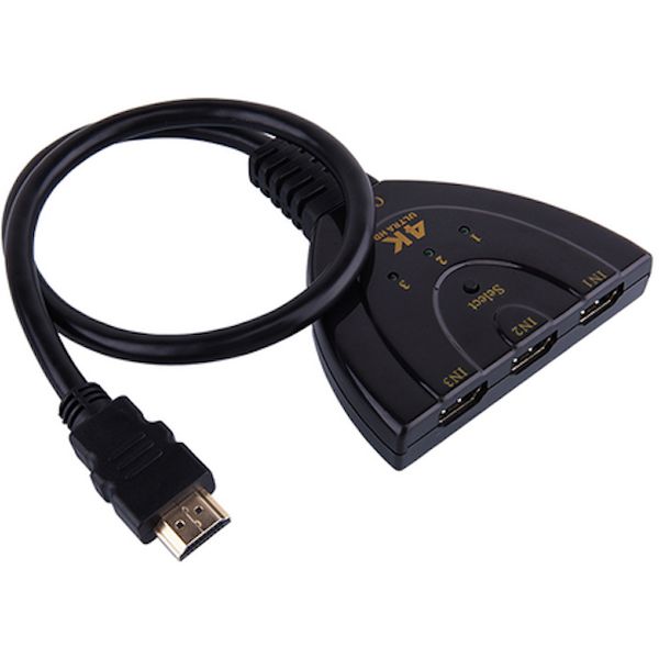Andowl - 3-in-1 4K HDMI Switch Adapter - Video and Audio